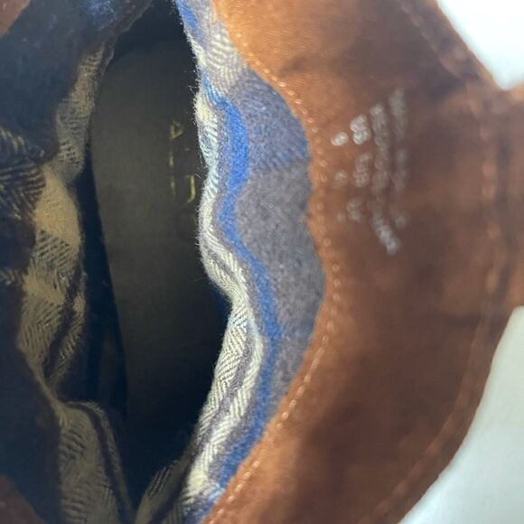 Aldo brown suede leather ankle boots 3” heels wedge SZ9 . - Picture 6 of 9